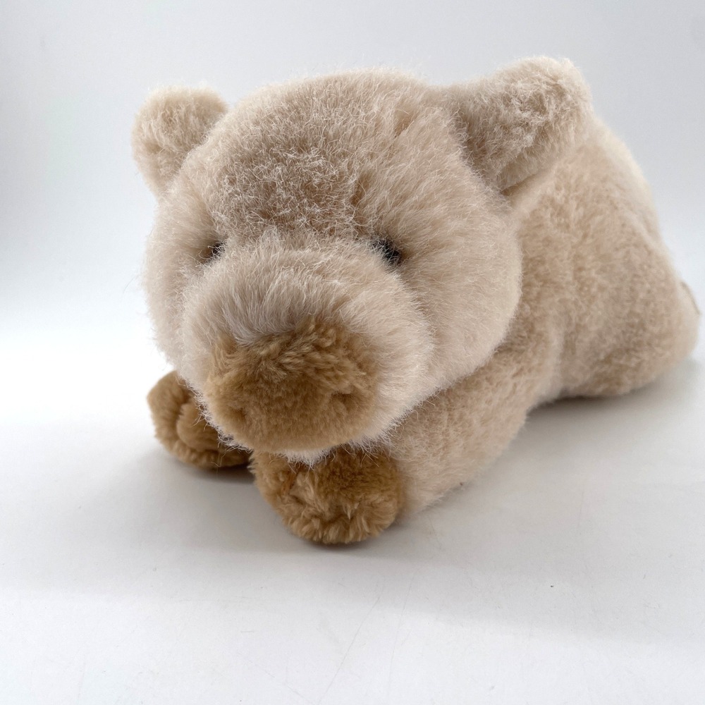 Dakin Pig Plush Tan Pink 12" 1989 Vintage Stuffed Farm Animal Toy
